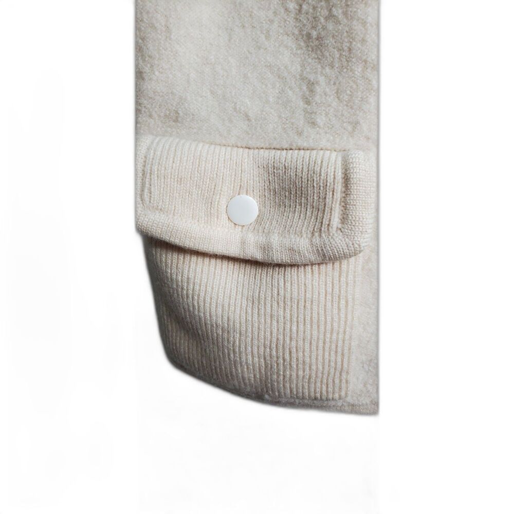 Cascade Classics 100% Wool Jacket/Sweater Cream with Vintage Buttons SZ M - Picture 7 of 8